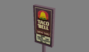 Taco Bell Sign DES