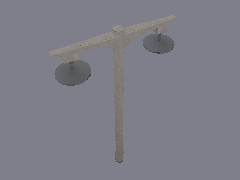 LMS concrete platform lamp double