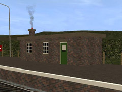 Brick station building with Flat Roof