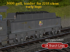 BR 2251 class early logo tender